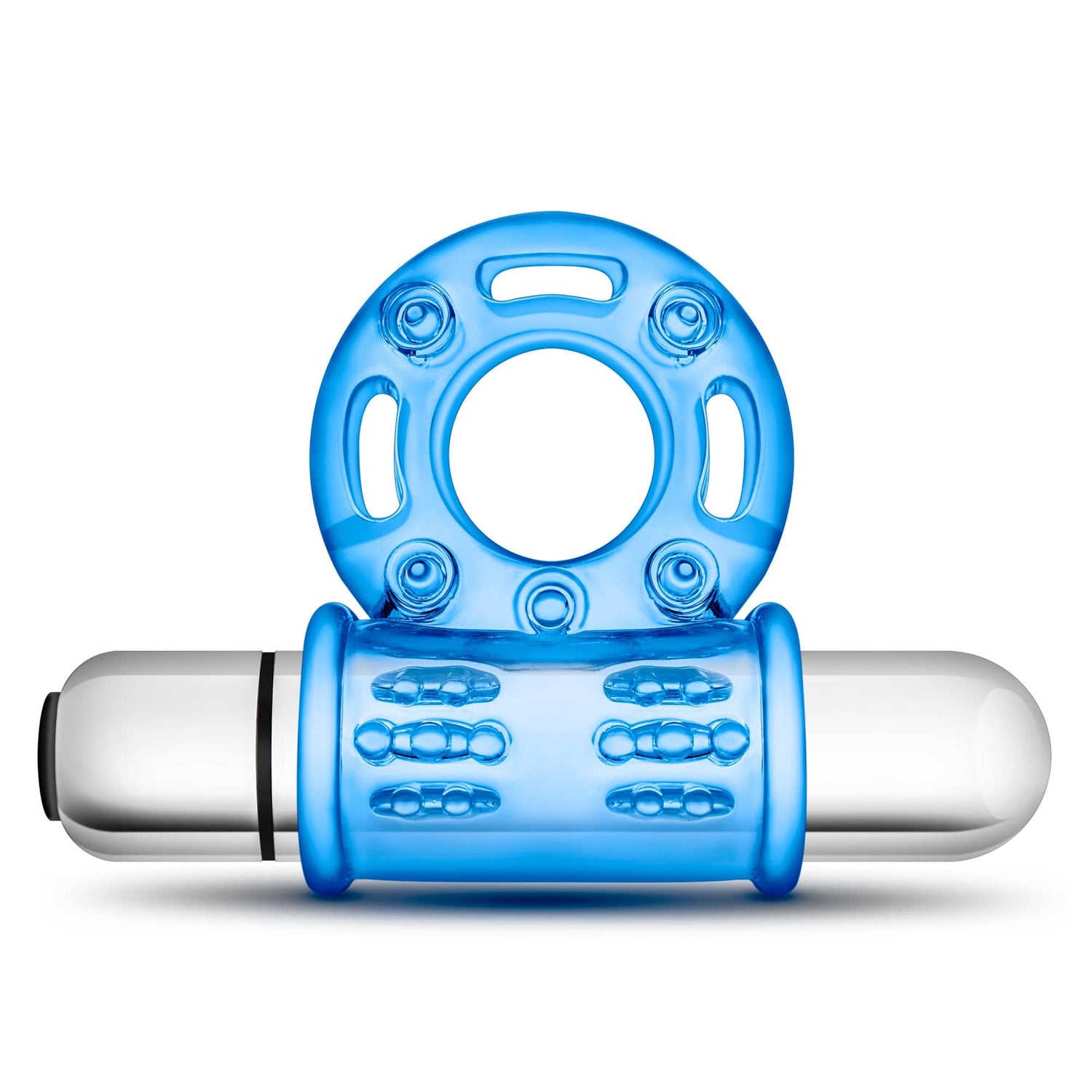 Stay Hard 10 Function Vibrating Bull Ring - Blue Default Title