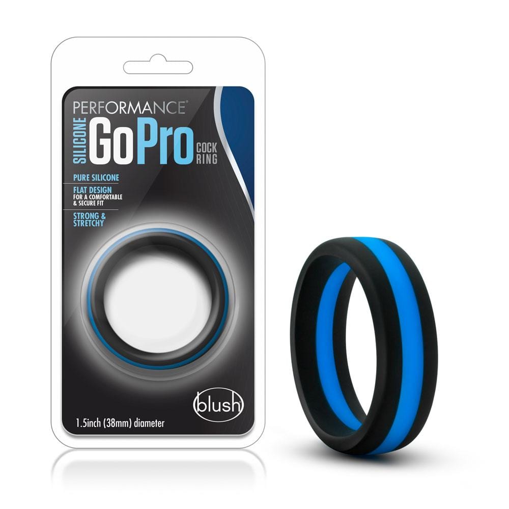 Performance - Silicone Go Pro Cock Ring - Black-blue-black Default Title