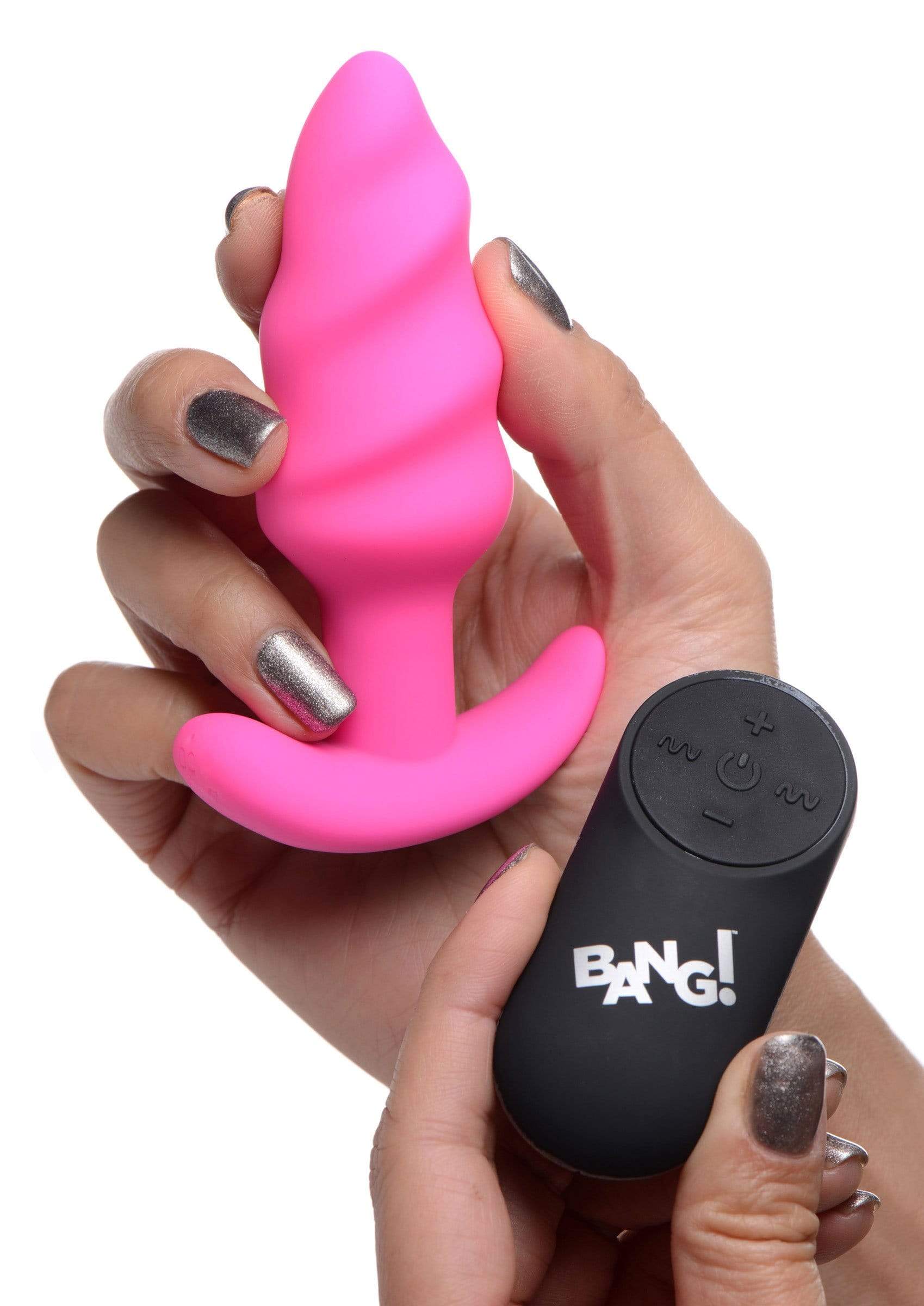 21x silicone swirl plug with remote pink