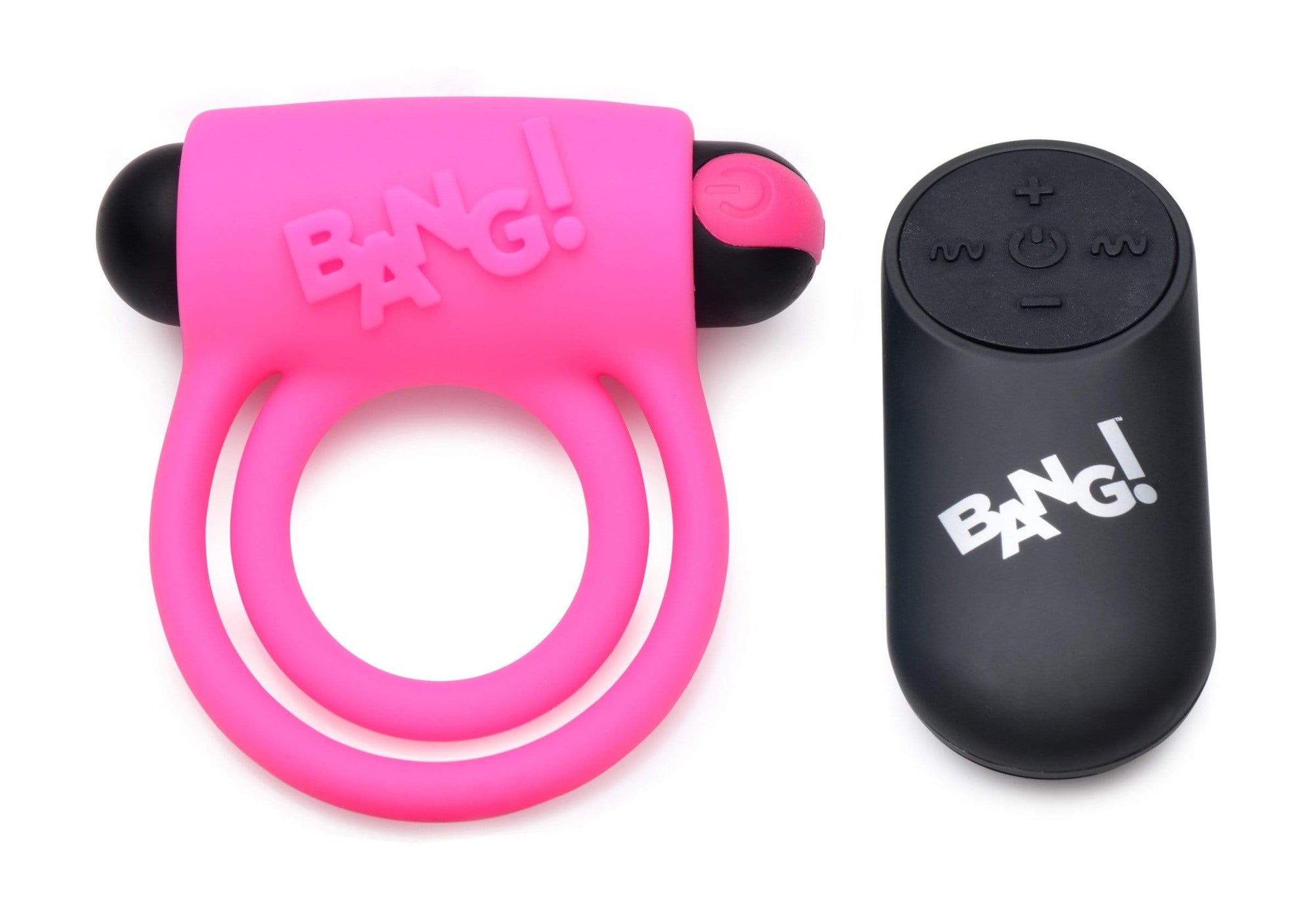 bang silicone cock ring and bullet with remote control pink