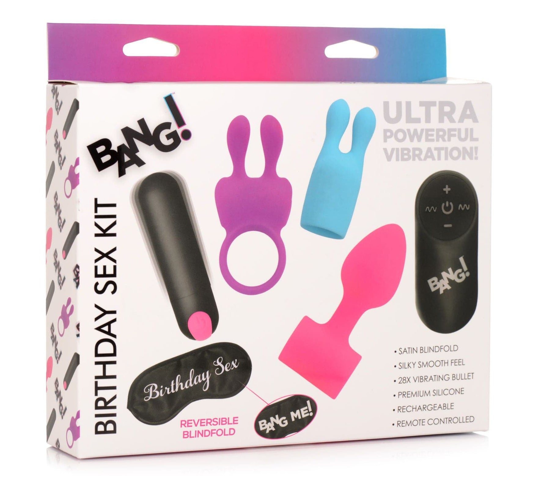 Birthday Sex Kit - C-Ring, Plug, C-Stim, Bullet and Blindfold Default Title