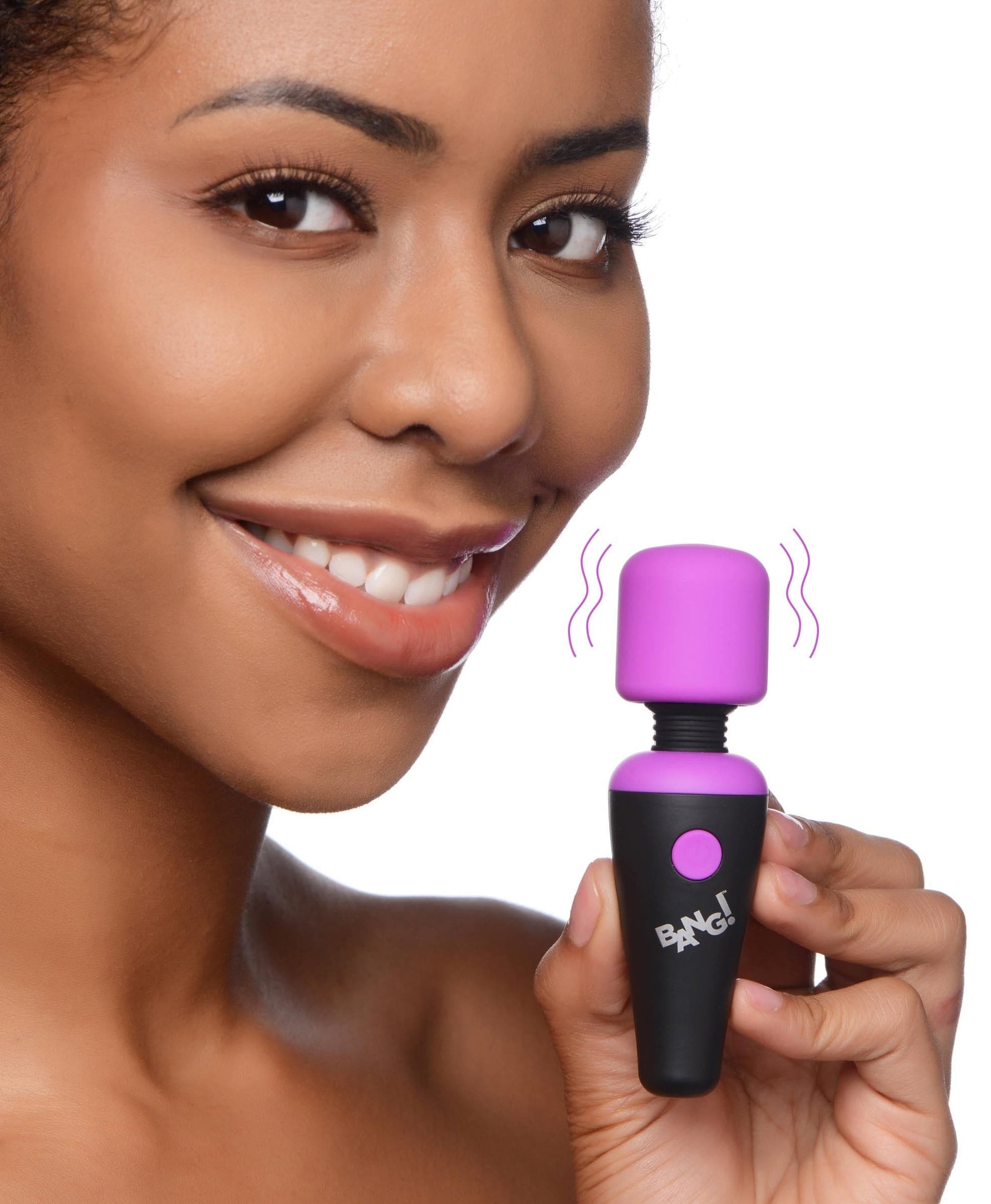 Bang - 10x Vibrating Mini Silicone Wand - Purple Default Title