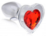 Red Heart Gem Glass Anal Plug - Small Default Title