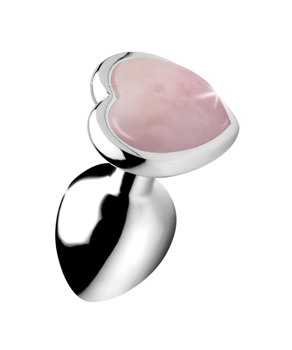 rose quartz heart anal plug medium