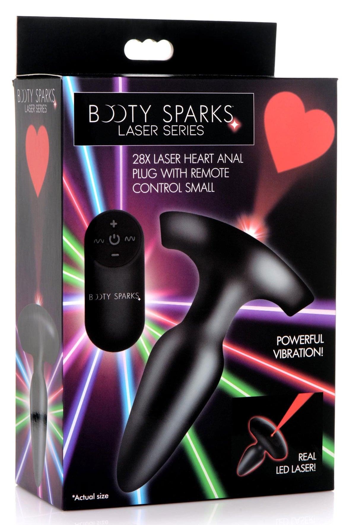 laser heart anal plug with remote control small