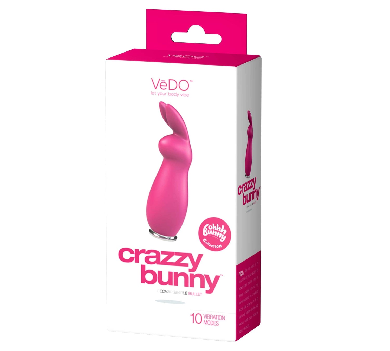 Crazzy Bunny Rechargeable Bullet - Pretty in Pink Default Title