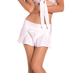 White Pleated School Girl Skirt - Medium- Large Default Title