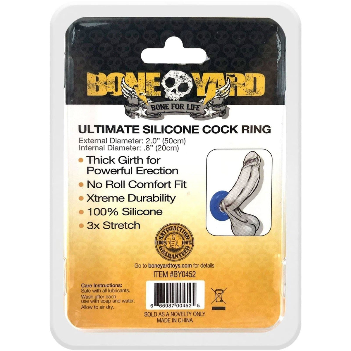 ultimate silicone cock ring blue