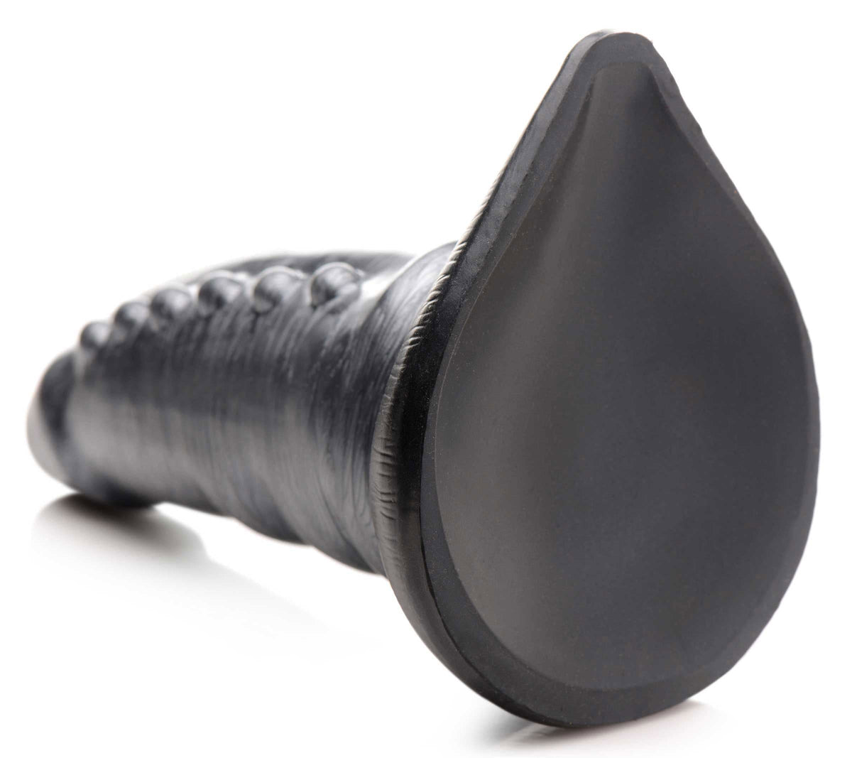 cc beastly tapered bumpy silicone dildo silver