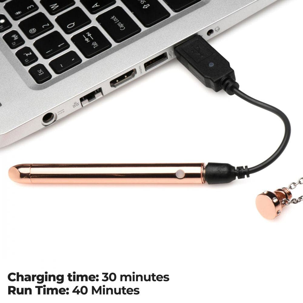 7x vibrating necklace rose gold