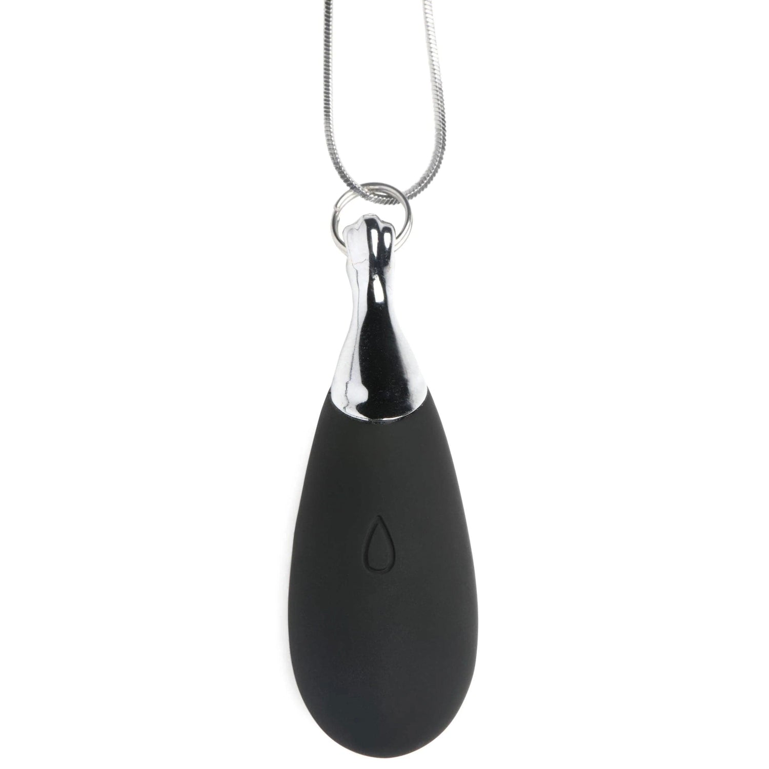 10x Vibrating Silicone Teardrop Necklace - Black Default Title