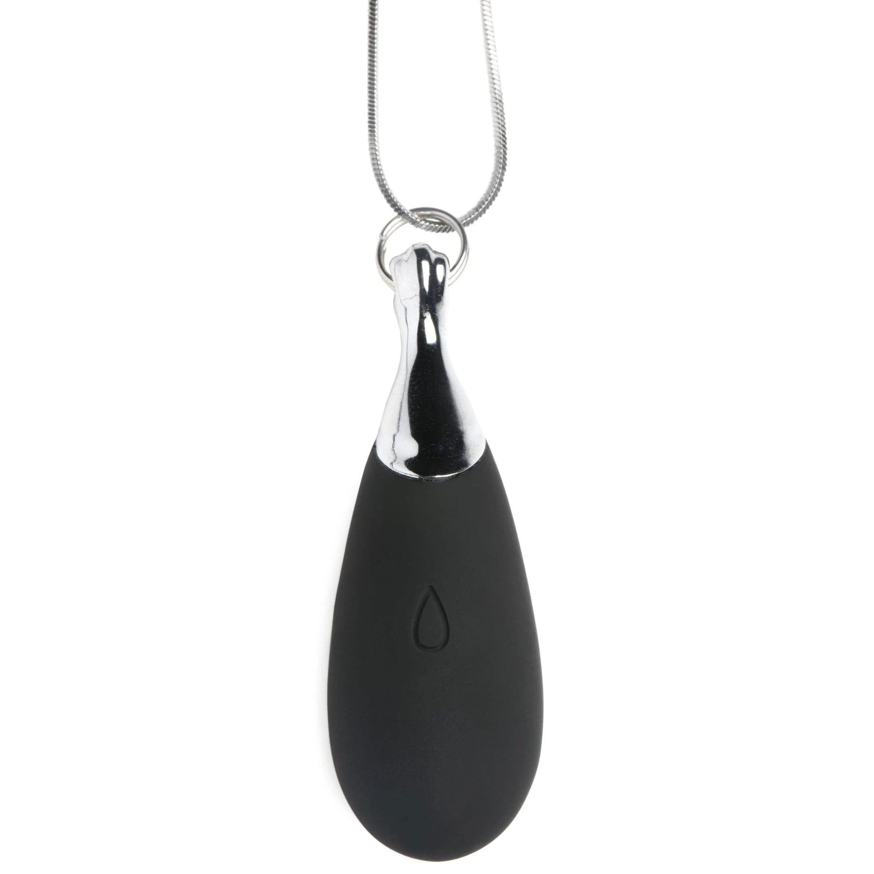 10x Vibrating Silicone Teardrop Necklace - Black Default Title