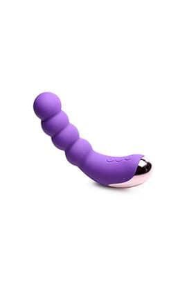 silicone beaded vibrator violet