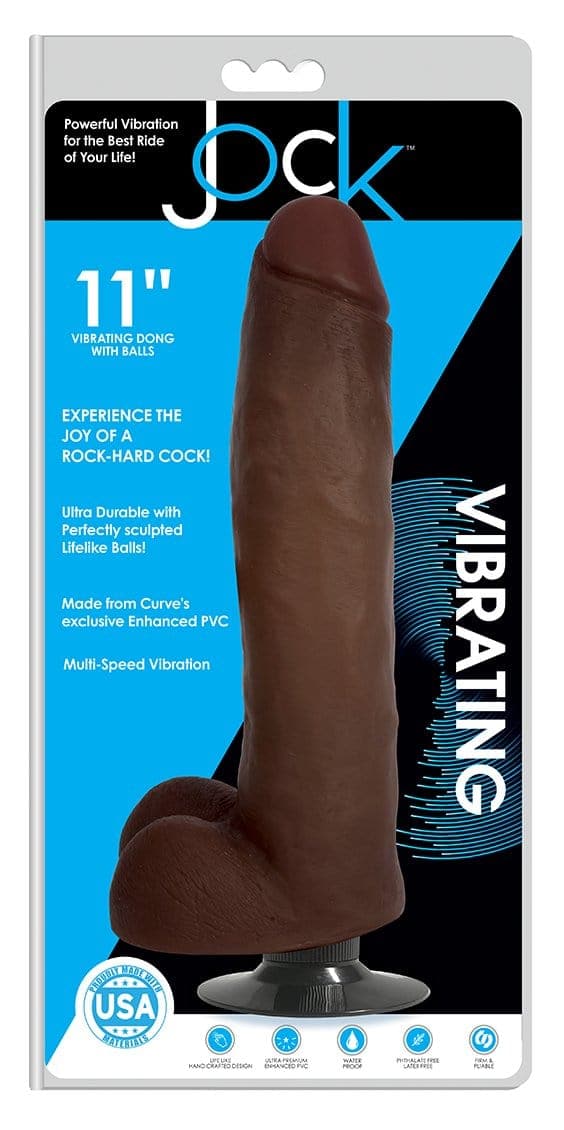 jock 11 inch vibrating dong with balls 1
