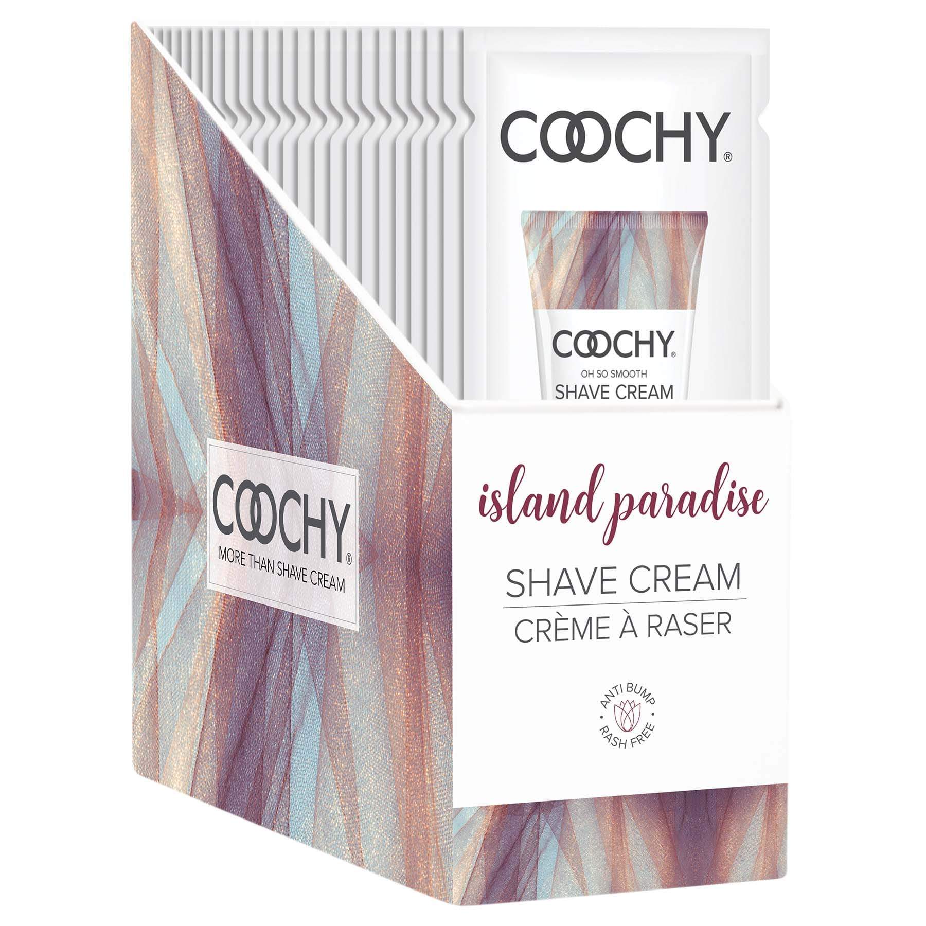 coochy shave cream island paradise 15 ml foils