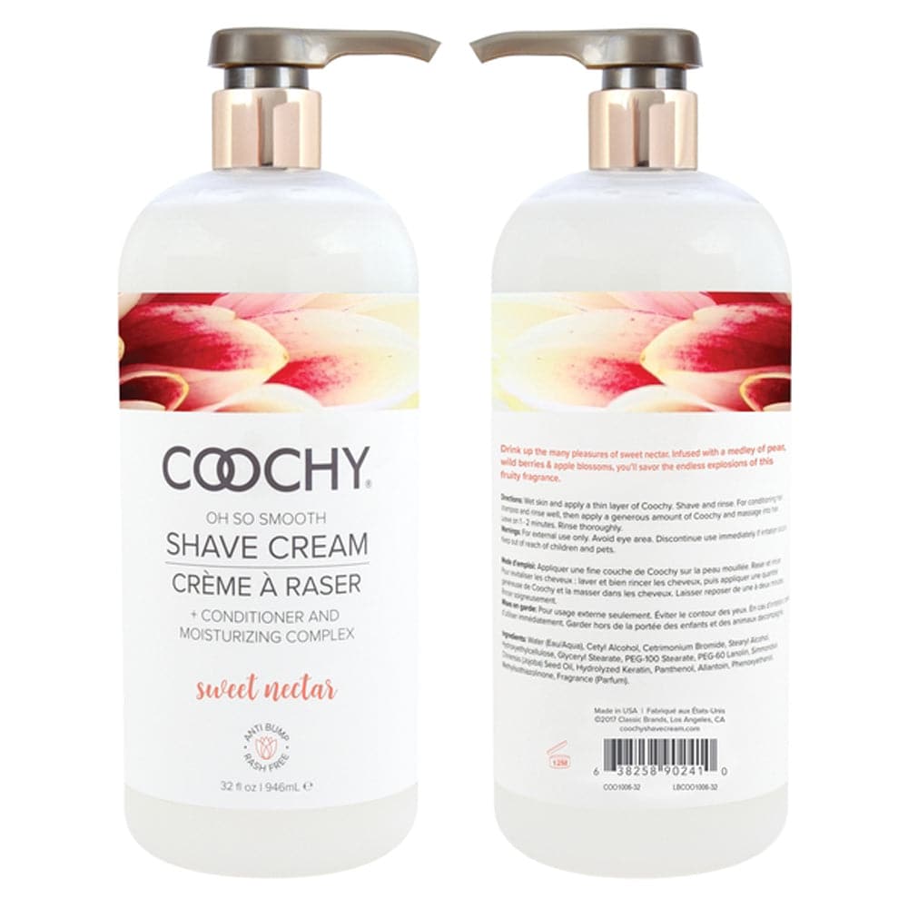 coochy oh so smooth shave cream sweet nectar 32 fl oz