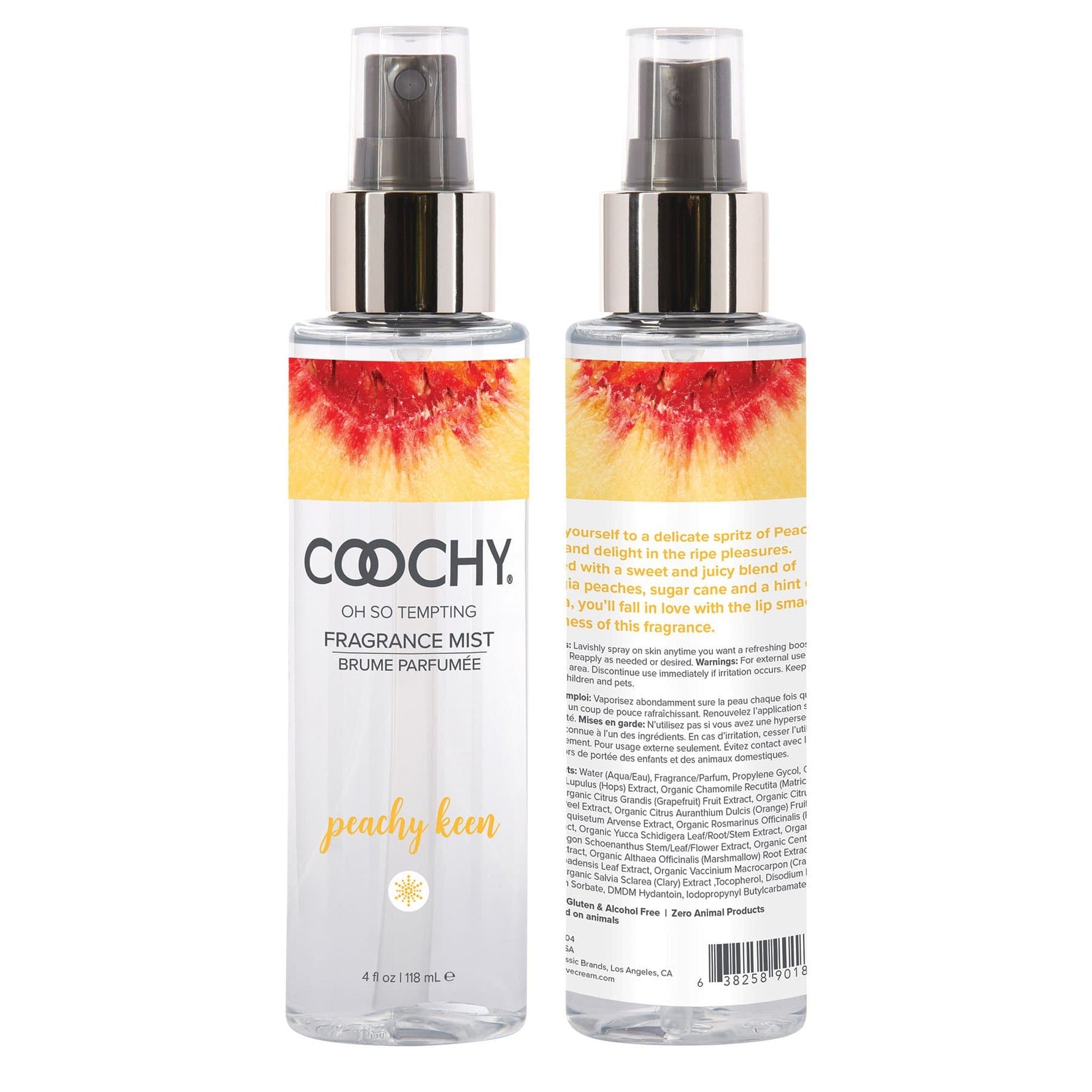 Coochy Oh So Tempting Fragrance Mist - Peachy Keen - 4 Fl. Oz.