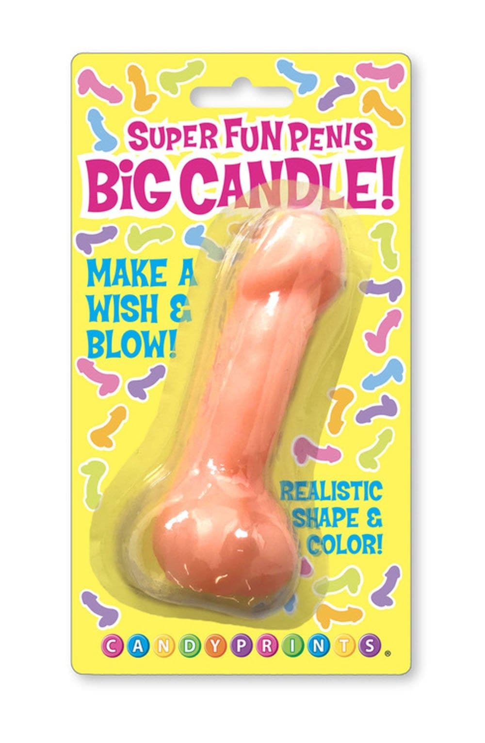 super fun big penis candle pink