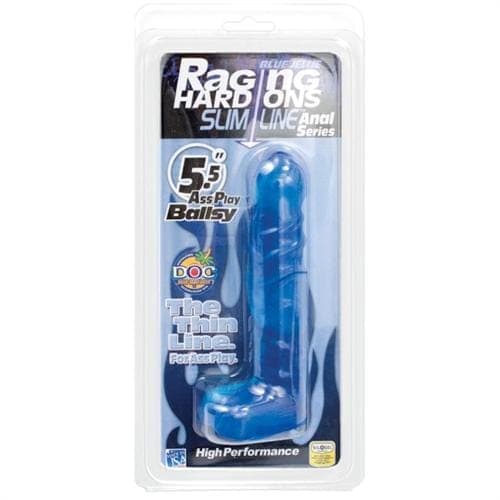 Raging Hard Ons Slimline Anal Series 5.5 Inch Ass Play Ballsy - Blue Default Title
