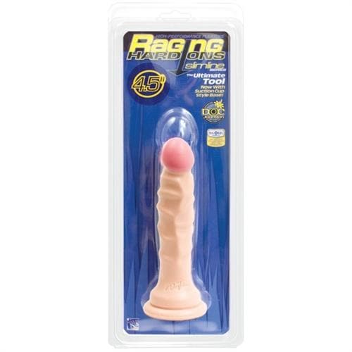 raging hard ons slimline with suction cup 4 5 inch dong
