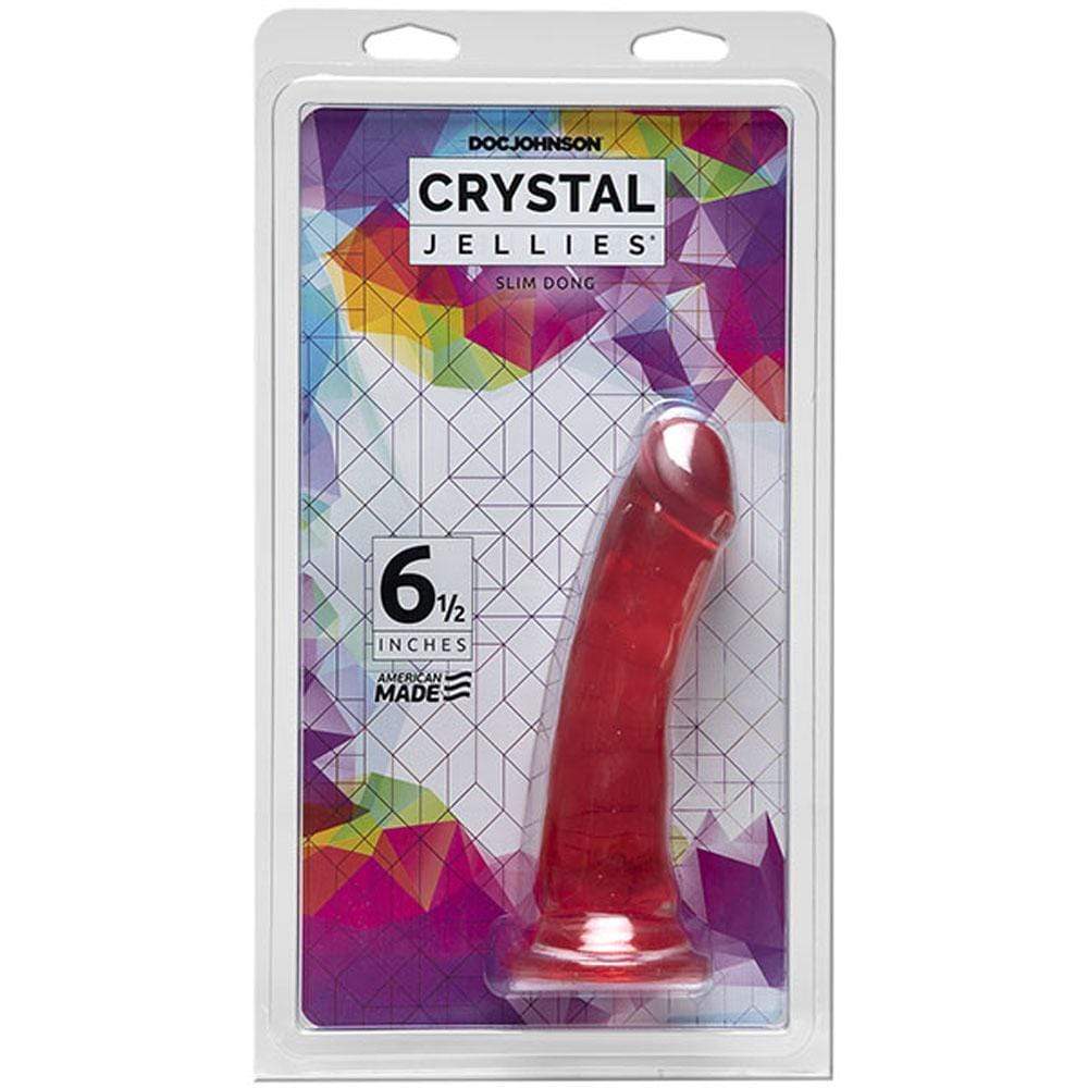 crystal jellies 6 5 inch slim dong pink