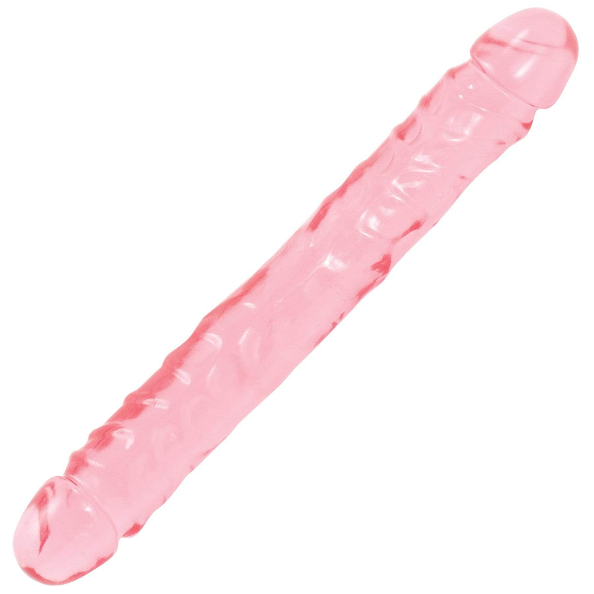 crystal jellies jr double dong 12 inch pink