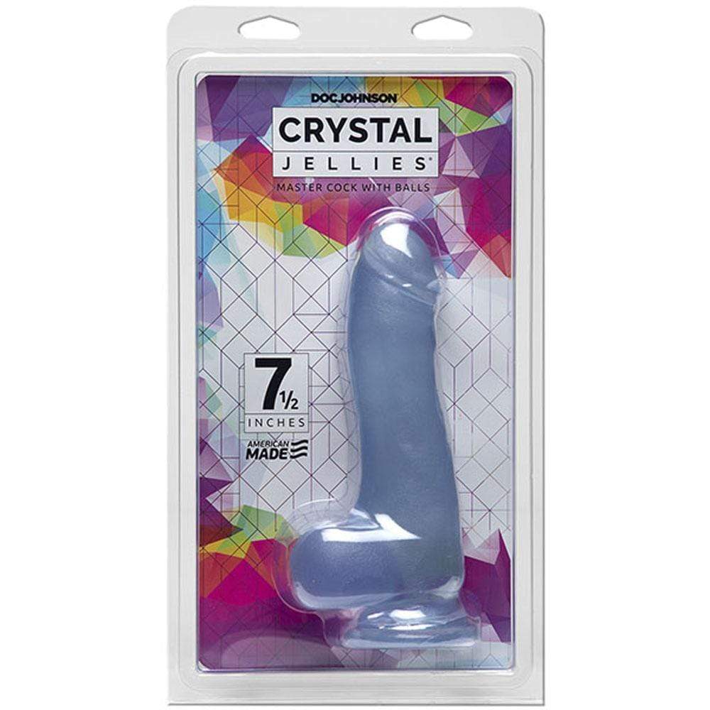crystal jellies 7 5 inch master cock with balls 1