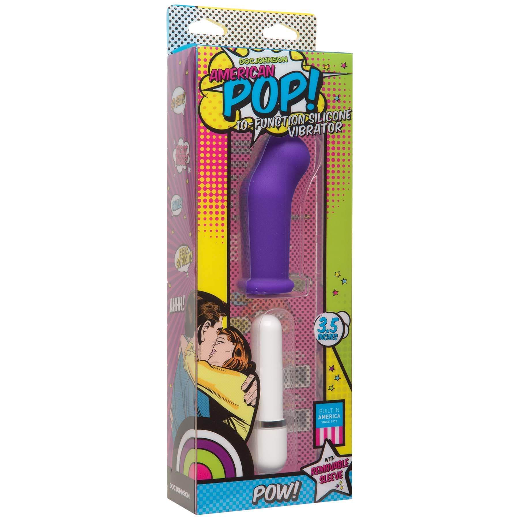 american pop pow 10 function silicone vibrator purple