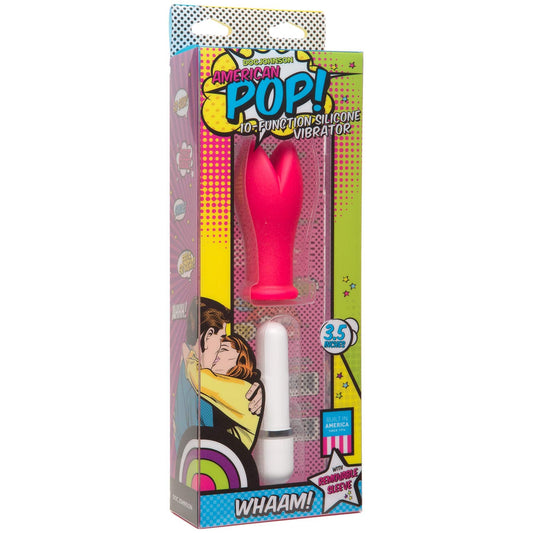 american pop whaam 10 function silicone vibrator pink
