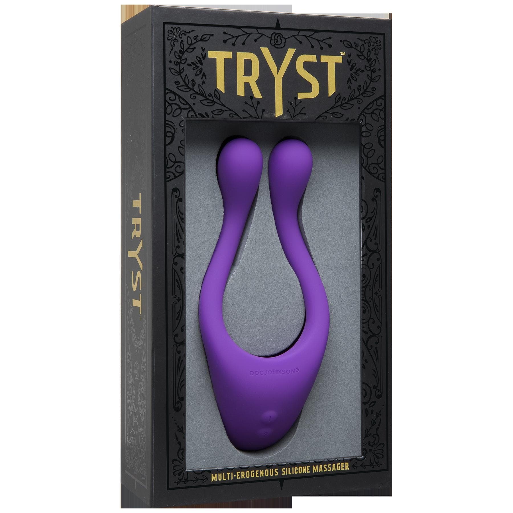 tryst multi erogenous zone silicone massager purple