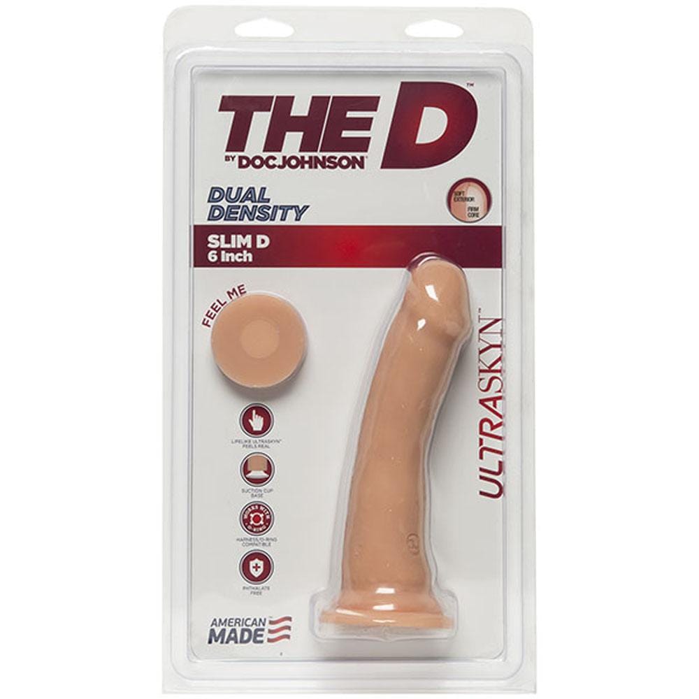 the d slim d 6 inch without balls ultraskyn vanilla