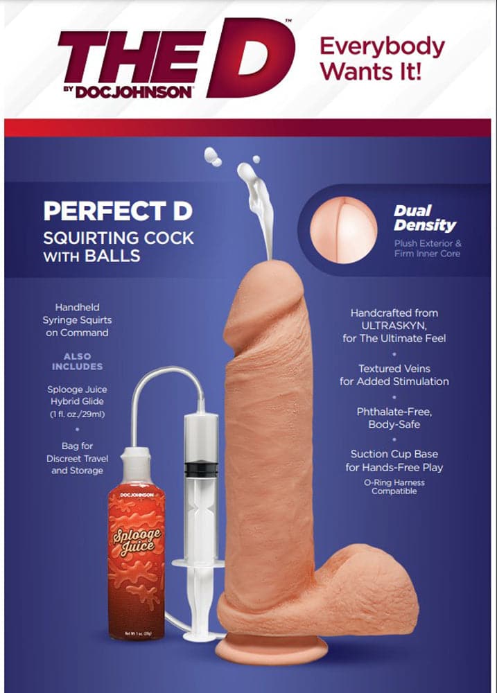 the d perfect d squirting 7 inch with balls