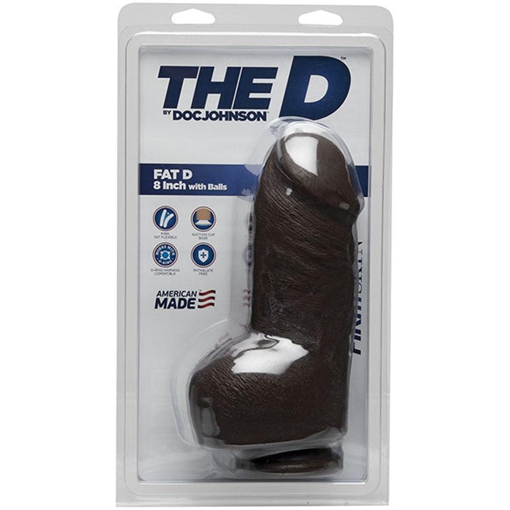 the d fat d 8 inch with balls firmskyn chocolate