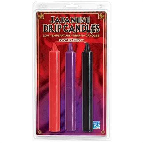japanese drip candles set of 3 assorted colors
