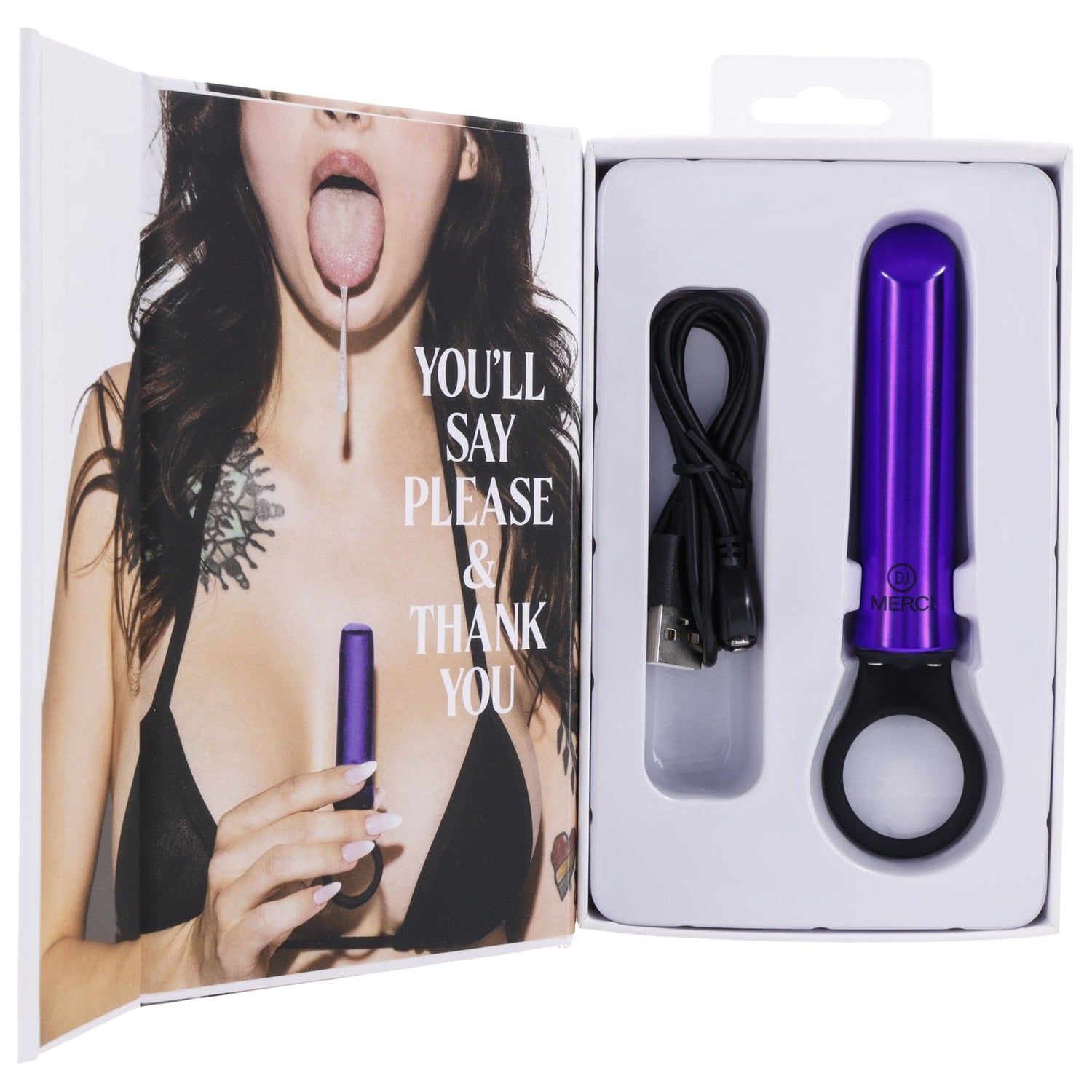 Merci - Power Play With Silicone Grip Ring - Violet Default Title