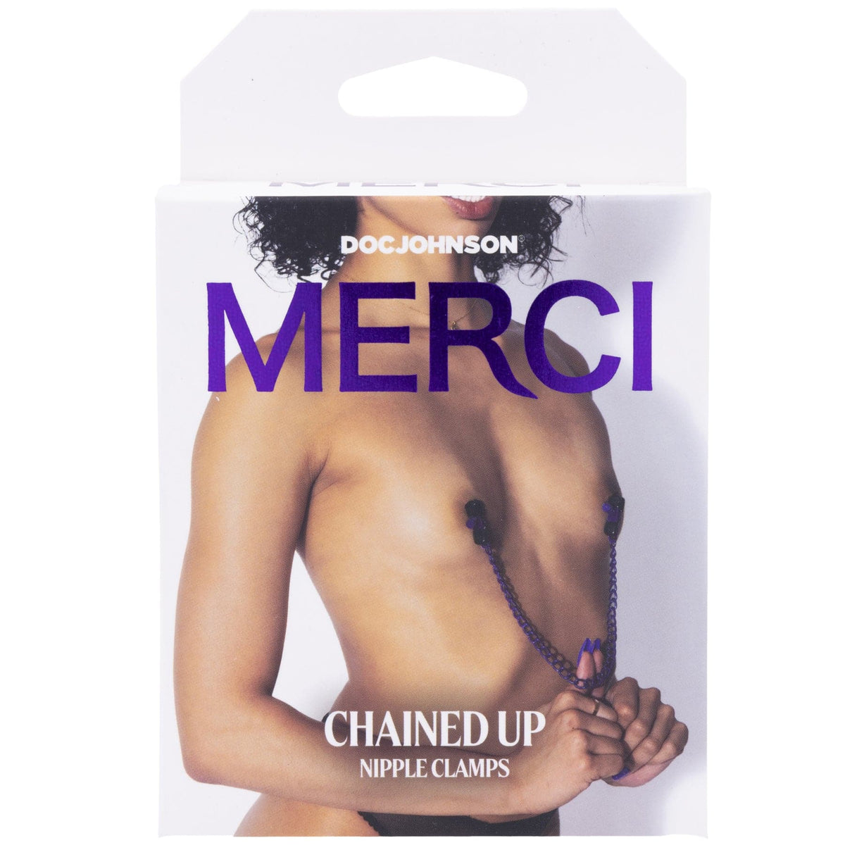 Merci - Chained Up - Pinzas para pezones - Violeta/negro