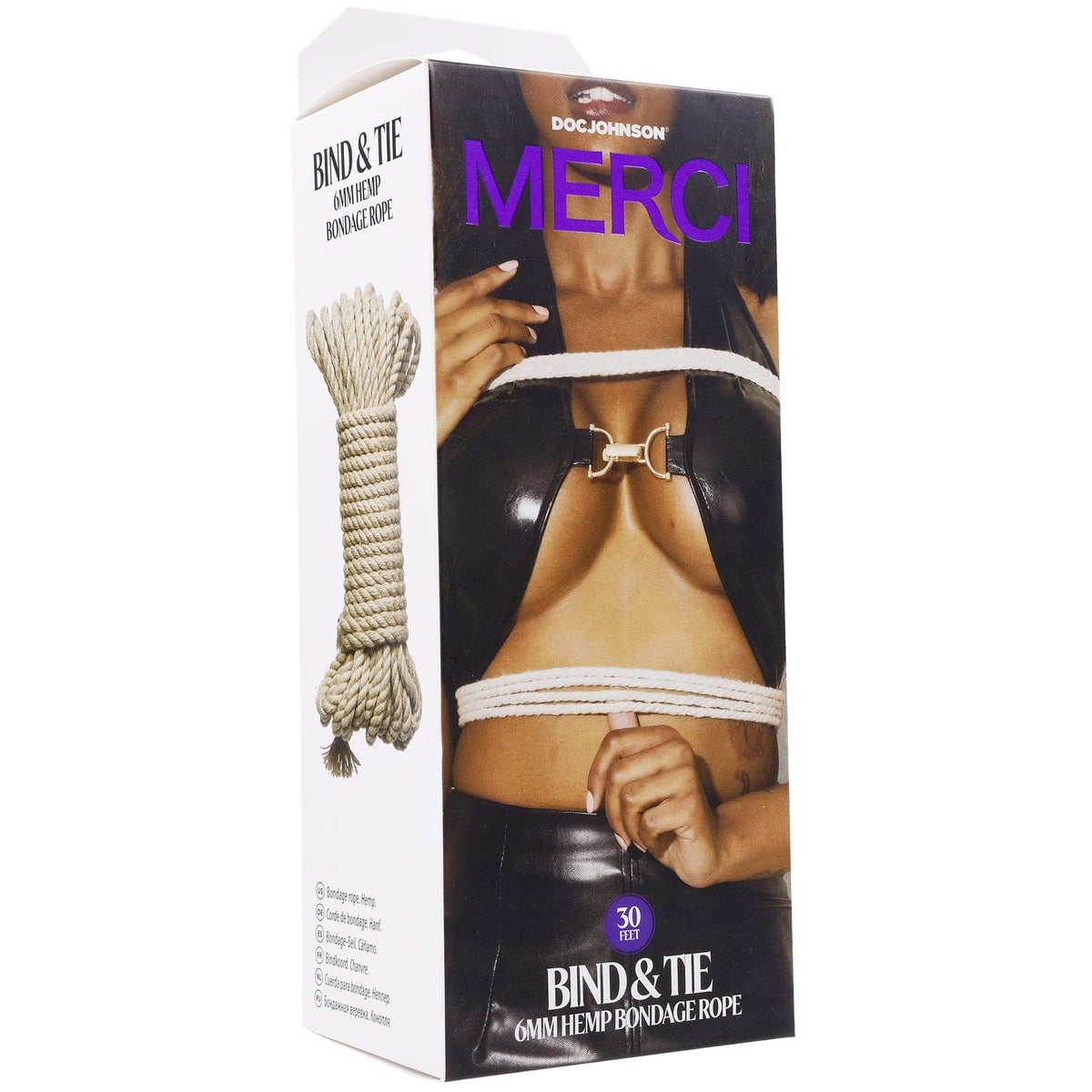 Merci - Bind and Tie - Cuerda de bondage de cáñamo de 6 mm - 30 pies - Natural