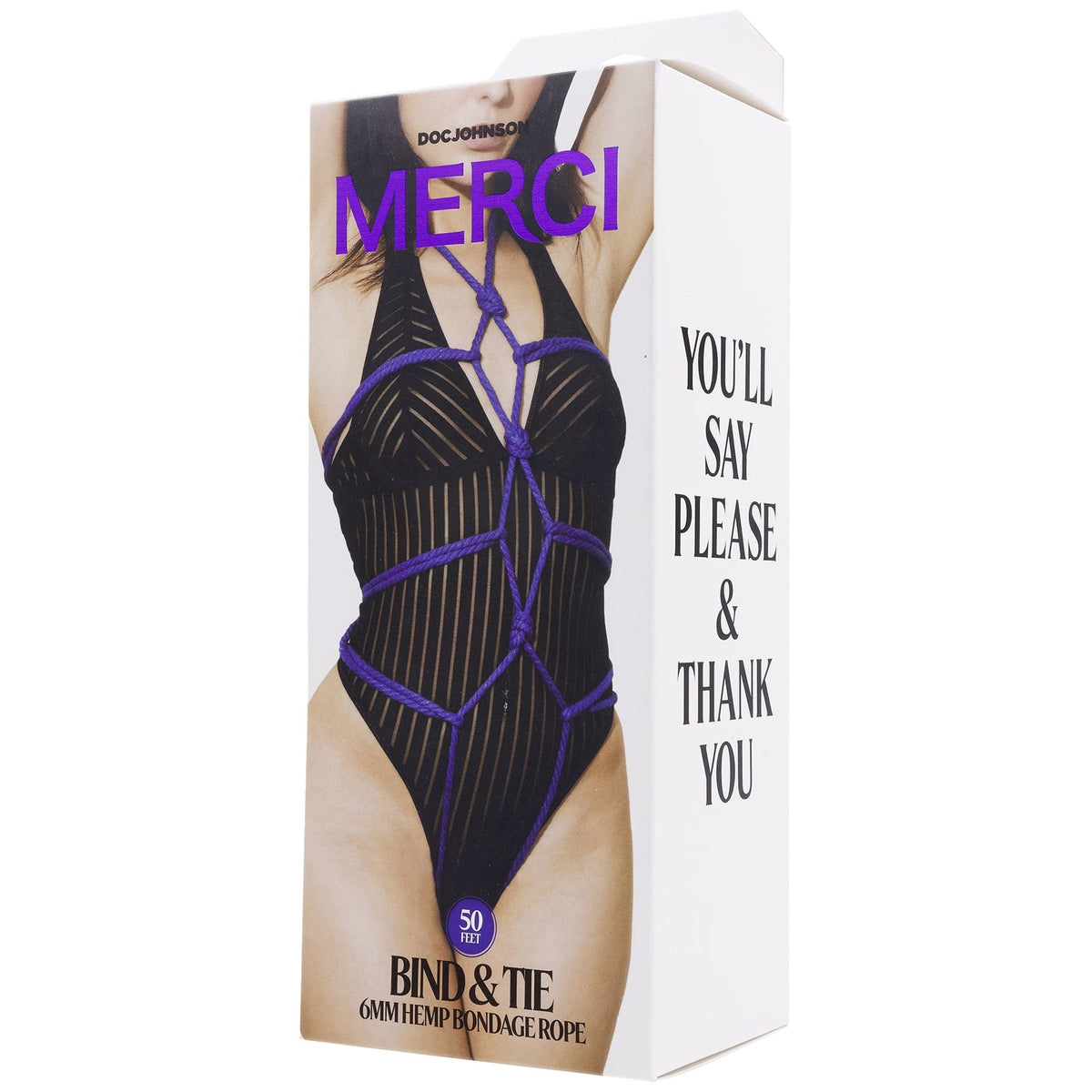 Merci - Bind and Tie - Cuerda de bondage de cáñamo de 6 mm - 50 pies - Violeta