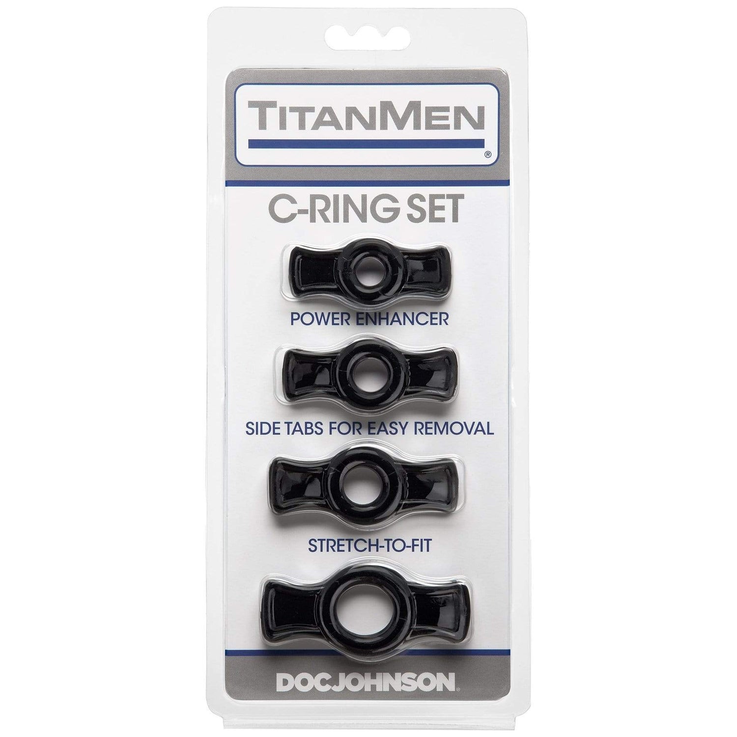 Titanmen Cock Ring Set - Black Default Title