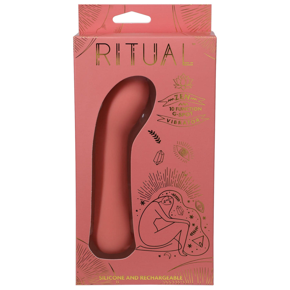 ritual zen rechargeable silicone g spot vibe coral
