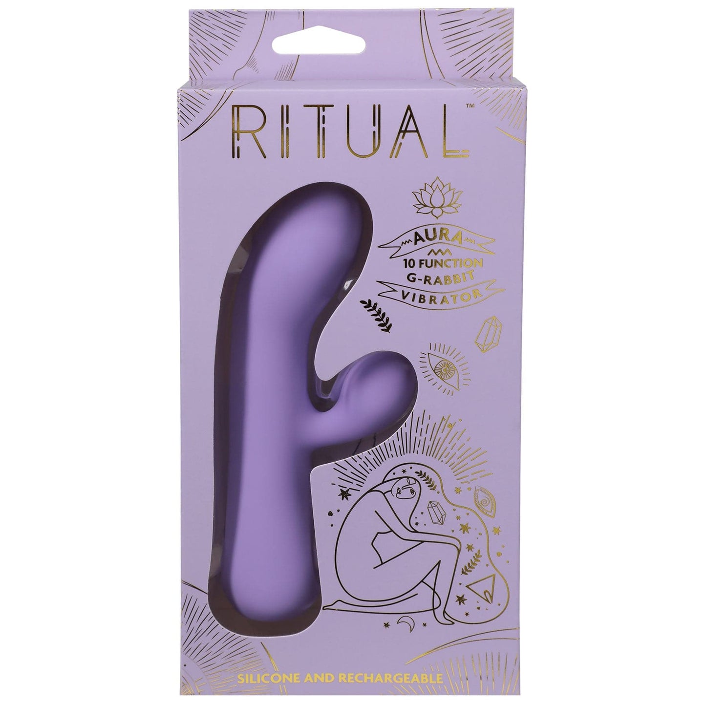 ritual aura rechargeable silicone rabbit vibe lilac
