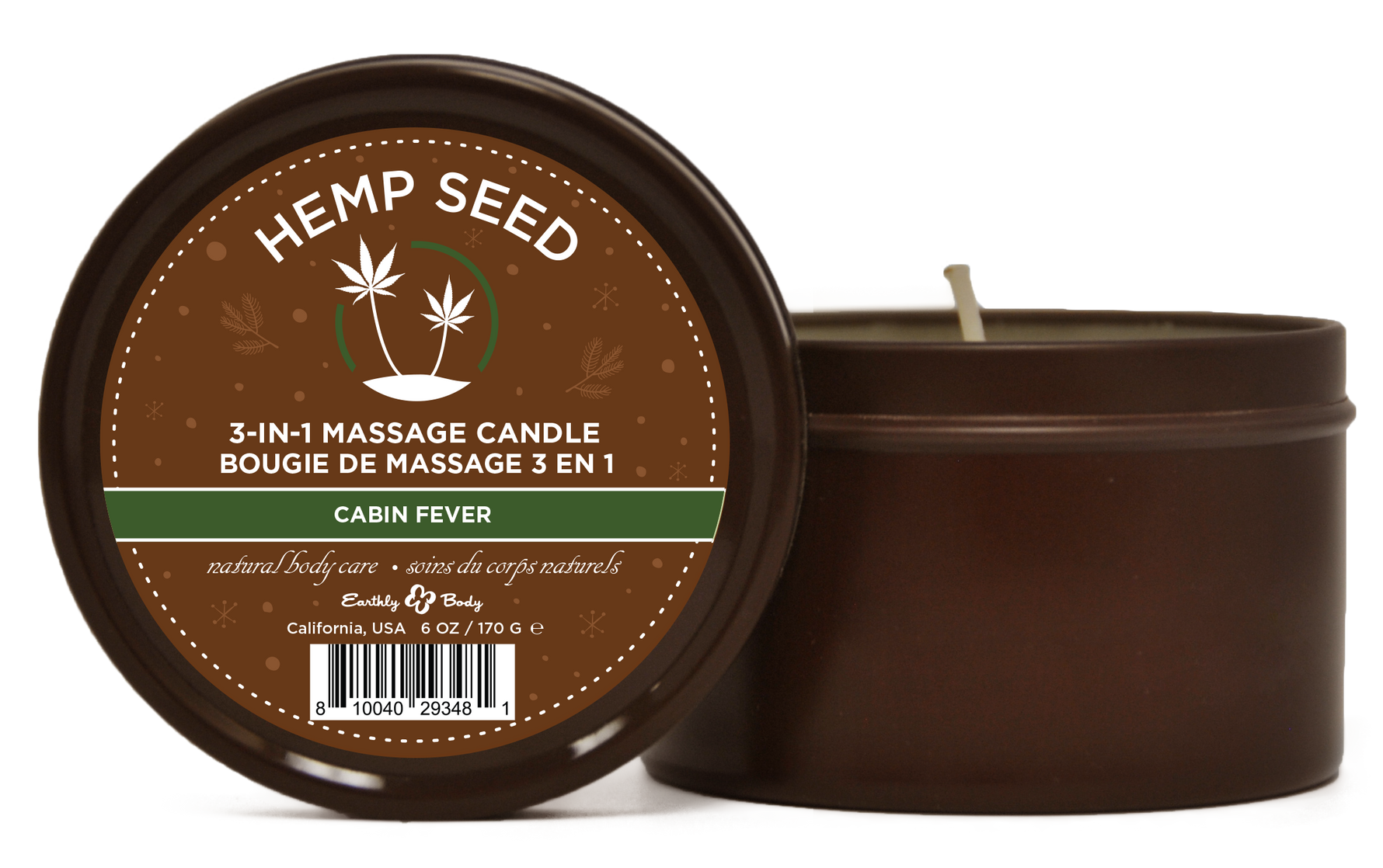 Hemp Seed 3-in-1 Massage Candle Cabin Fever 6oz- 170 G