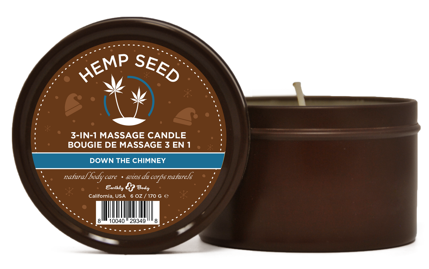 Hemp Seed 3-in-1 Massage Candle Down the Chimney 6oz- 170 G Default Title