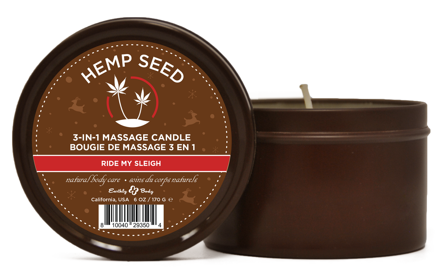Hemp Seed 3-in-1 Massage Candle Ride My Sleigh 6oz- 170 G Default Title