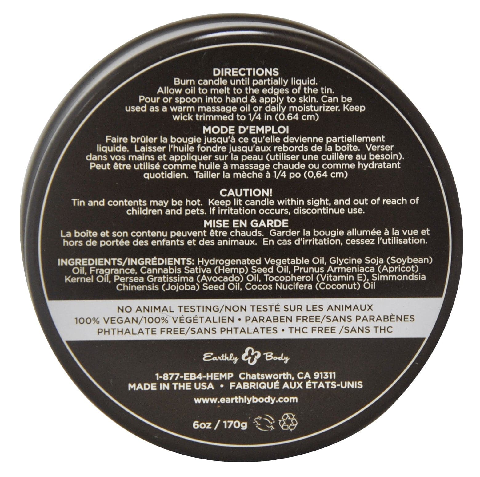 Hemp Seed Holiday Candle - Display