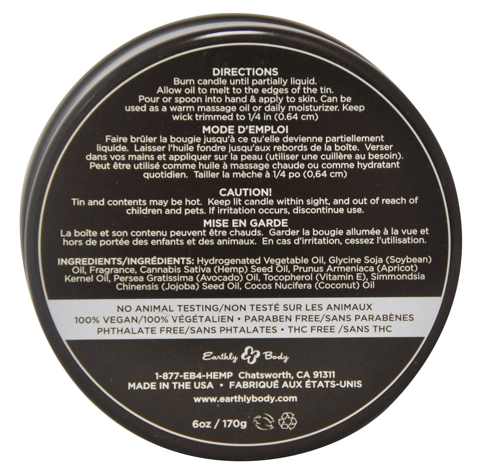 Hemp Seed Holiday Candle - Display