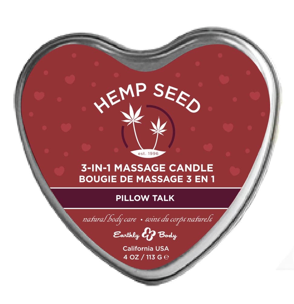 Hemp Seed 3-in-1 Massage Candle - Pillow Talk - 4 Oz Default Title