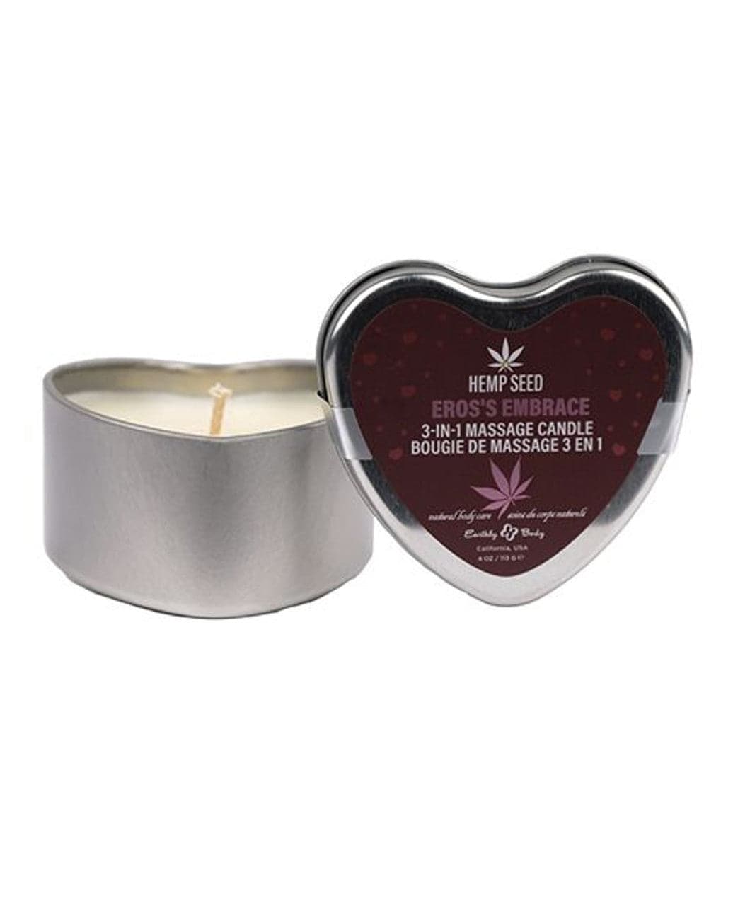 Hemp Seed 3-in-1 Valentines Day Candle - Ero&#39;s  Embrace 4 Oz