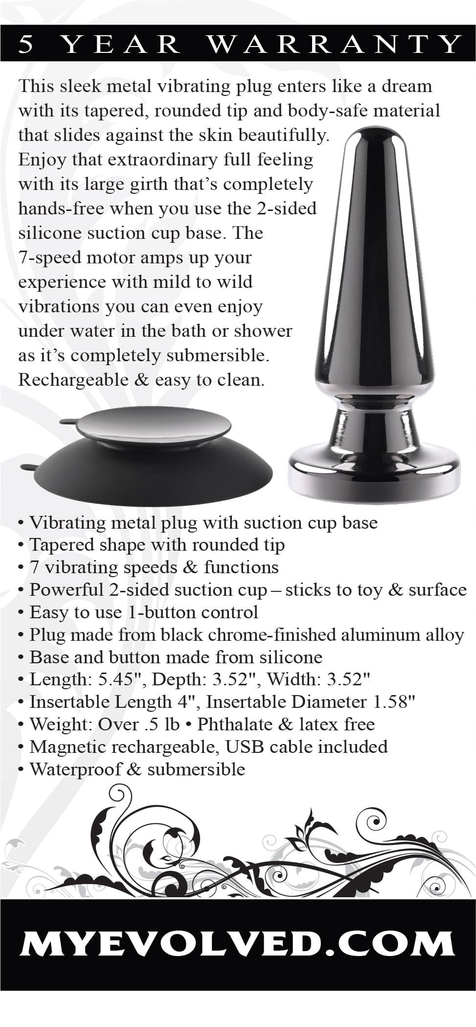 advanced metal plug black chrome