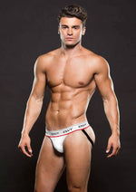 Logo Elastic Low Rise Mesh Jock - Small/meduim - White Default Title